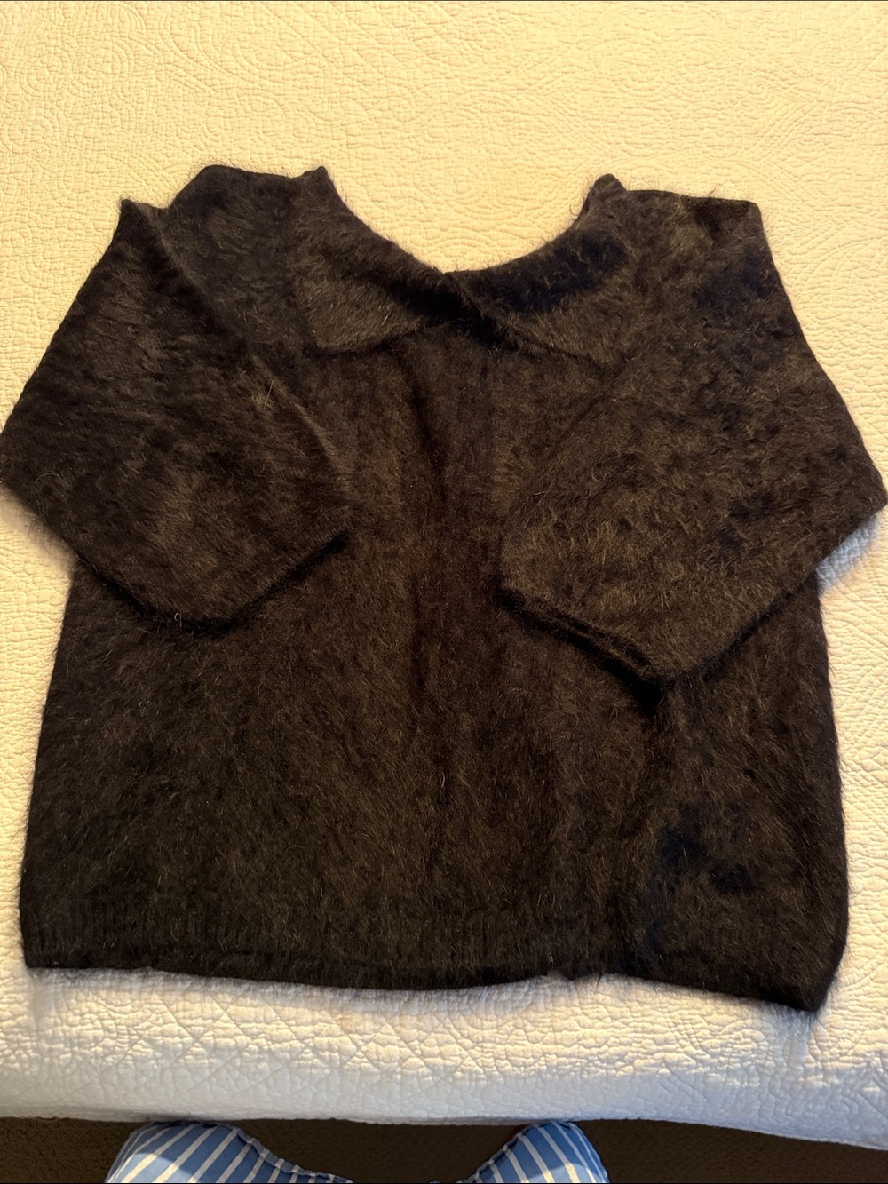 Gorgeous black Angora dressy sweater.